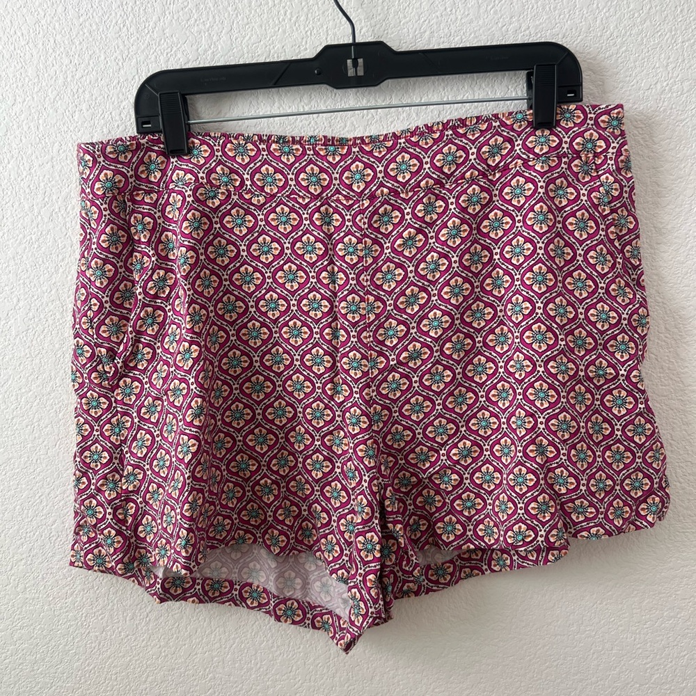 Old Navy Pink and Orange Patterned Skirt